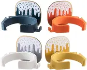 Beatifufu Hair Dryer Storage Rack Wall-mounted Hair Dryer Bracket 4pcs Easy Install for Bathroom Organization
