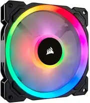 Corsair CO-9050074-WW LL140 RGB, 140mm Dual Light Loop RGB LED PWM Fan with Lighting Node Pro - Black (Dual Pack)