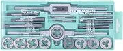 20Pcs Metric Tap and Die Set, Steel Car Repair Die Taps, Metric Tap Die Wrench Set for Model Processing DIY Cast Iron Aluminum