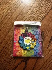 Takashi Murakami Flower Keyring Rubber Rainbow Small Kaikai Kiki Keychain