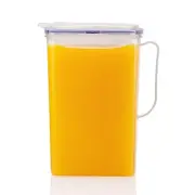 Aqua Fridge Door Water Jug with Handle BPA Free Plastic Pitcher with Flip Top...