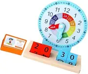 COSMEVIVI 1 Set Wooden Clock for Early Educational Learning Tool for Recognition and Cognitive Development Preschool Games for Ages