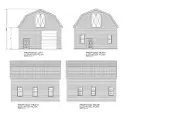 28'X32'- 32'X28' GARAGE PLANS GAMBREL ROOF GARAGE PLANS 20-2832-GMB-8