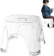 Shower Foot Stool - Waterproof Transparent Foot Stool | Bathroom Clear Non-Slip Foot Rest, Comfortable Bath Stool, Small Bedside Foot Rest for Shower Spaces, Corner Bench, Clear Seat