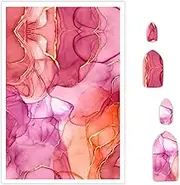 Briartw 10 Sheets Polymer Clay Transfer Paper - Per Sheet 5.82 x 3.93 inch Water-Soluble Transfer Sheets for DIY Clay Jewelry Making Disposable Stickers -Rose Gold Marble Pattern