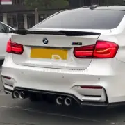 FOR BMW 3 SERIES F30 F80 M4 V STYLE REAR TRUNK LID BOOT SPOILER M PERFORMANCE