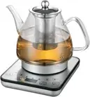 Electric Glass Kettle 800W Cordless Fast Boil Digital Glass Kettle with Tea