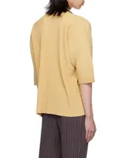 Homme Plissé Issey Miyake MC July Crew Neck T-Shirt 3 Vanilla Beige