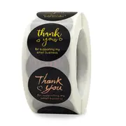 500PCS/roll Red Love Bronzing Thank You Stickers Labels Paper Decoration Scrapbook Sticker Sealing Stationery Supply