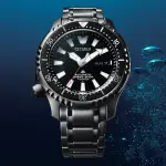 【CITIZEN 星辰】PROMASTER 鈦 鋼鐵河豚EX限量潛水機械錶 送行動電源 開學(NY0105-81E)