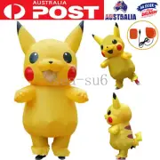 Adults Kids Pokemon Pikachu Inflatable Costume Cosplay Fancy Dress Up Halloween
