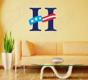 Hillary Clinton President Democratic Wall Sticker Room Interior Decor 22"X22"