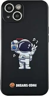 Yonds Queen for iPhone 15 Cute Case, Cool Cartoon Astronaut Space Planet Rocket Design Stylish Bumper Cover Soft TPU Protective Anti-Slip Shockproof Fashion Case(iPhone 15, Audio)