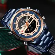 Luxury Sports Watches Mens Analogue-Digital Multifunction LED Date CHRONO Watch