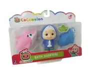 NEW Cocomelon Bath Toys Water Squirters Bathtub Pool Play JJ Sharks Set Of 3