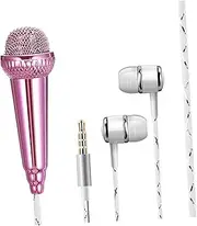 Abaodam Portable Tiny Microphone for Phone Compact Vocal Mic Compatible with Song Software Easy to Use Wired Mic for Voice Recording for Outdoor Use