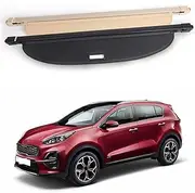 Trunk Cargo Cover Compatible With KIA Sportage 2016-2020 Rear Luggage Curtain Retractable Partition Privacy Car Accessories(A)