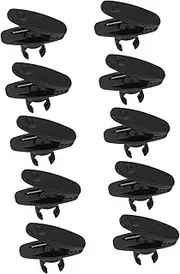 CVUTOVO 10pcs 10 Black Microphone Clip Rotatable Mic Holder for Podcasting Interviews and Stage Performances Easy Attachment and Versatile Design
