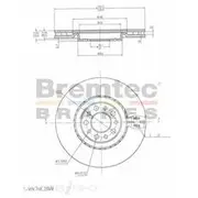Bremtec Euro-Line GeoZinc Coated Brake Rotor - BDR17400EL