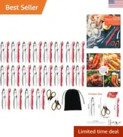 63 Pcs Seafood Tools Set, Crab Crackers and Tools, Lobster Crackers and Picks...