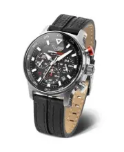 VOSTOK EUROPE Men Analog Eco-Drive Casual Watch Classic Dress Black Dial Waterpr