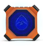 EcoXgear EcoEdge+ Waterproof Bluetooth Speaker with Compact, Rugged Styling & RGB party lights Orange (GDI-EXEGPL400)