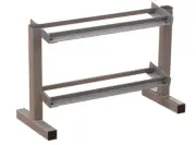 Body-Solid Powerline PDR282X 2-Tier Horizontal Dumbbell Weight Storage Rack
