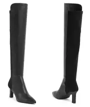 Stuart Weitzman Bobbie 75 Womens Stretch Leather Over-the-Knee Boot Black Size 8