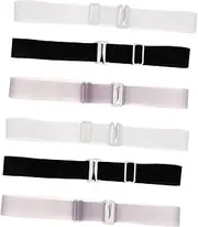 [WRITWAA] Silicone Strap Tape Clear Bra Band Bra Inserts Bra Clips to Hide Straps Hooks Transparent Extender Bra Strap Adjustable Bra Strap Plus Black