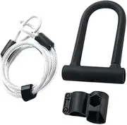BCOATH Heavy Duty u Lock Cable Chain Lock Chain for Bicycles and Valuables Black