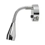 Narva 12V Silver Interior Lamp With Touch Switch & 2A USB Socket - 87471