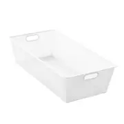 Boxsweden 65.5cm Metal Mesh Storage Basket Wardrobe/Kitchen/Office Organiser WHT