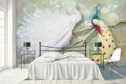 3D Peacock Feather 16484NA Wallpaper Wall Murals Removable Wallpaper Fay