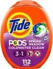 Tide PODS Laundry Detergent, Spring Meadow, 112 Count