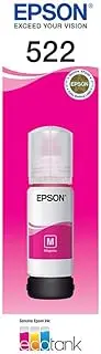 Epson T522 - EcoTank - Magenta Ink Bottle for EcoTank ET-1110, ET-1810 ET-2710, ET-2720, ET-2810, ET-2811, ET-2820, ET-4700, ET-4800, Single Pack, C13T00M392