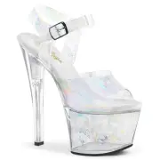 Platform High Heels SKY-308N - TPU Silver/Clear