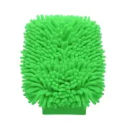 Chenille Microfiber Car Wash Mitts 9" x 5.5" Wash Gloves Green