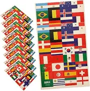 Kisangel Football Flag Stickers 10 Sheets State Stickers Flag Patterns for Face Decor Easy Peel Stick