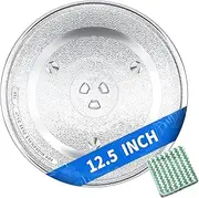 12.5" Microwave Plate Replacement for GE, Samsung, Hotpoint, Panasonic Emerson and More - 12-1/2 inch Microwave Glass Plate Turntable Tray for WB39X10002 WB39X10003 WB48X10005 W10337247 WB49X10069