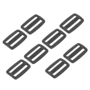 8pcs Plastic Tri-glide Slide Buckle 38mm / 1-1/2 Inch Belt Adjuster Slider,Black