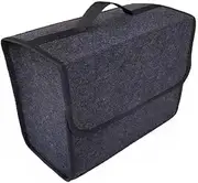 ATATHXHQay Car Organizer Bag Gray Felt Car Trunk Storage Bag AntiSlip Compartment Boot Auto Tool Storage Box High Capacity Folding Toolbox