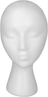 JAYIOLA Foam Mannequin Head Round Base Stand Model for Headset Headphone Hairpieces