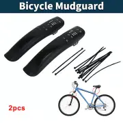 Road Bike MTB Bicycle Mudguard Front Rear 14.33" Fender Mud Guard Black 2 Pcs