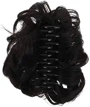 Invisible Fake Bun Hair Clip for Women Human Hair Extensions Messy Bun Maker