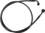MoKitDora Dyna 14" Handlebar Front Brake Lines Oil Hose Stainless Steel Braided for Harley 1996-2006 Super Wide Glide FXD FXDWG Low Rider FXDL without ABS, Black