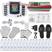16 Pads JR309 EMS Tens Massage Unit English Or Russian Electrical Pulse Acupuncture Full Body Relax Muscle Therapy Massager Stim EU Russian Types