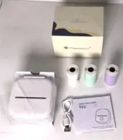 Phomemo Sticker Printer T02 Mini Printer 3 Rolls Maker Inkless Portable NEW
