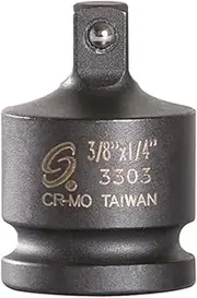 SUNEX TOOLS 3303 3/8-Inch Female x 1/4-Inch Male Super Socket Adapter with Friction Ball