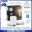 PHILIPS Hue White Starter Kit A60 Bluetooth & WiFi App - (Bridge + 2x B22 Bulbs)