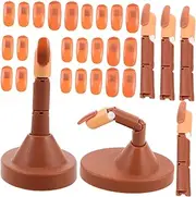CALLARON Practice Nail Hand Lifelike Manicure Prosthetic 108pcs Fake Fingers Kit Nail Art Training Model Adjustable Manicure Training Hand